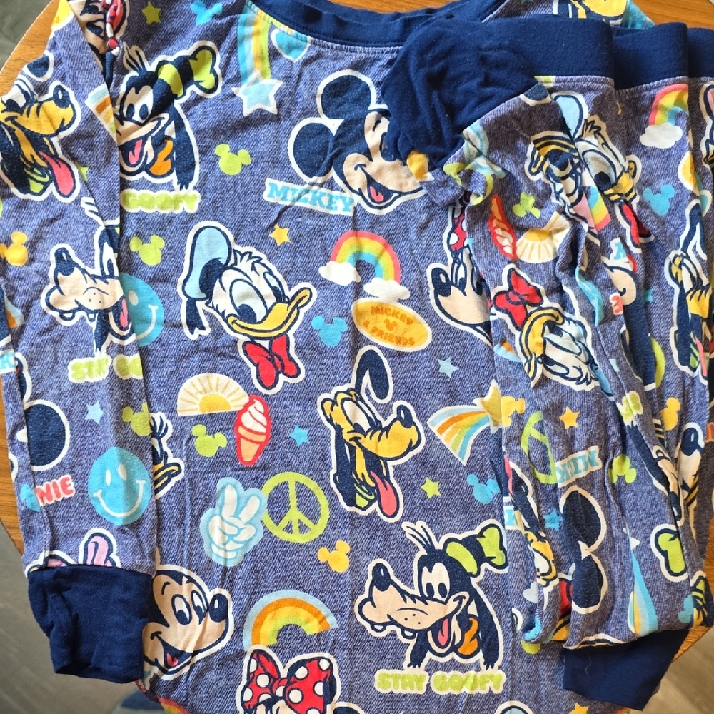 Colorful Disney Character Pajama Set
